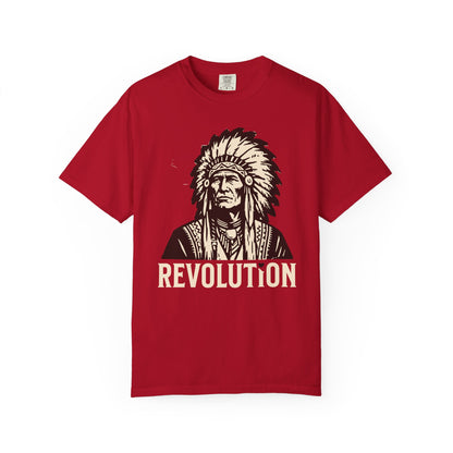 Revolution Graphic T-Shirt - Native Chief First Nation Illustrated Tee