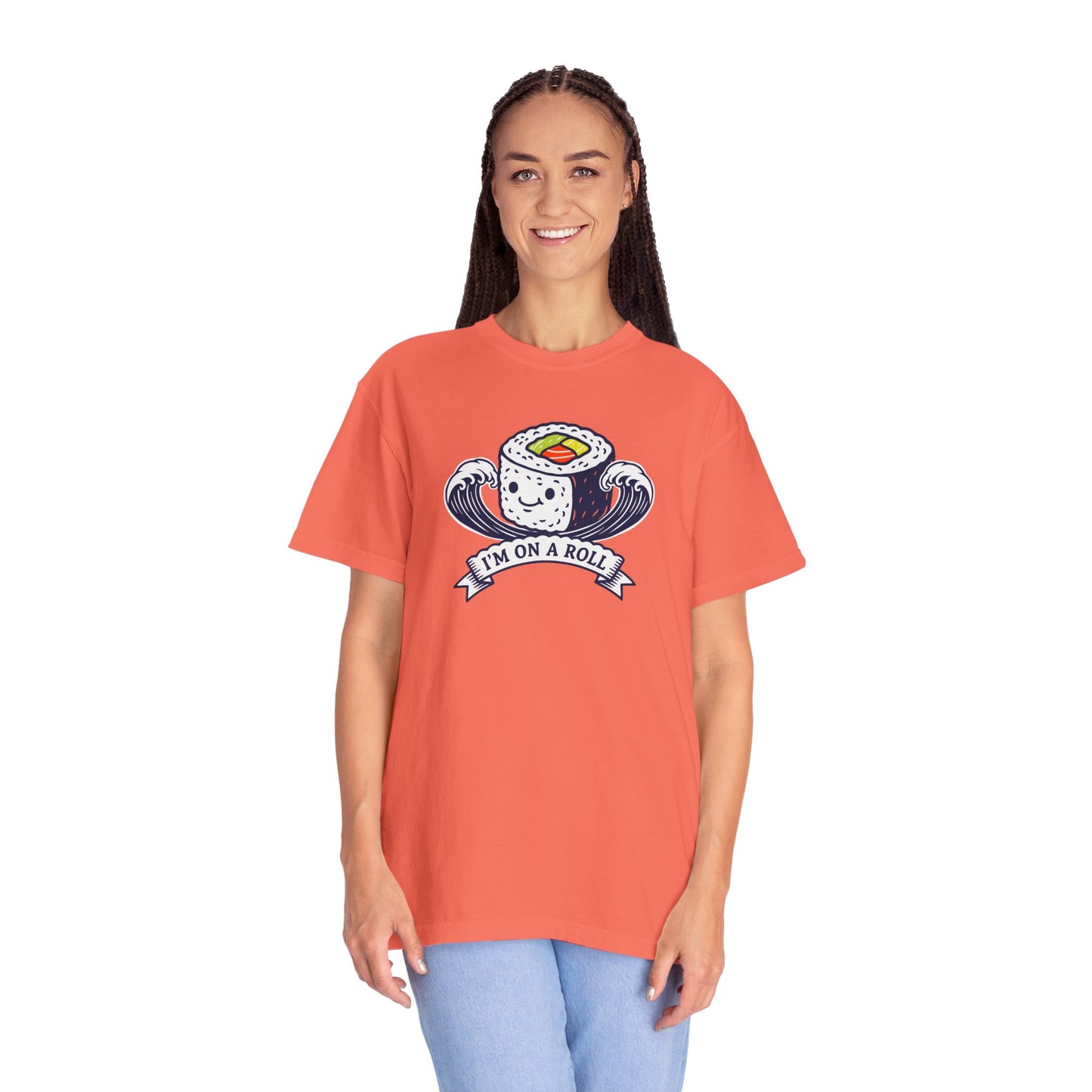 I'm On A Roll Sushi T-Shirt — Cute Kawaii Seafood Graphic Tee