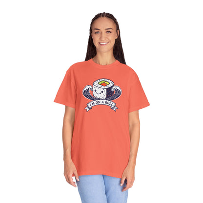 I'm On A Roll Sushi T-Shirt — Cute Kawaii Seafood Graphic Tee