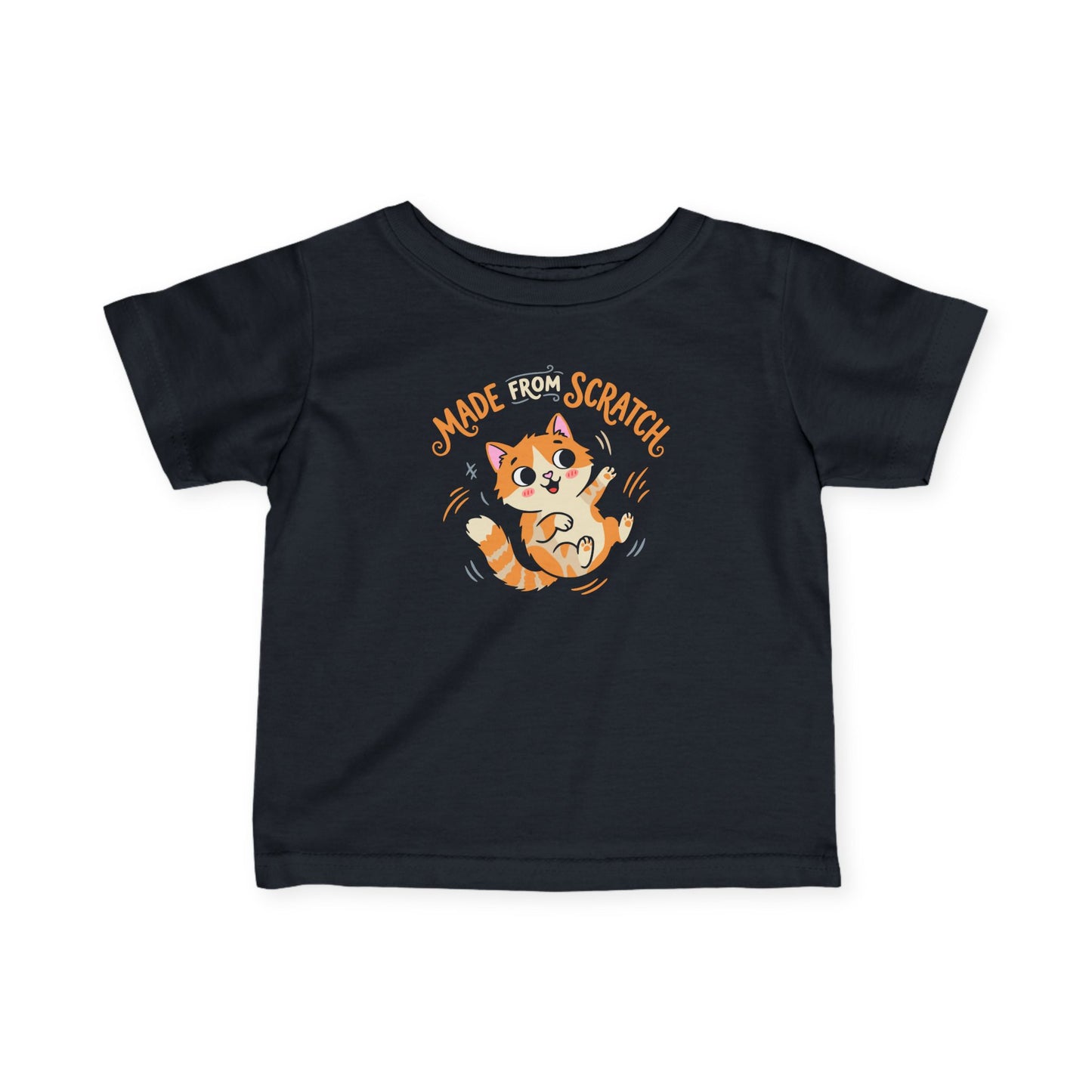 "Made From Scratch" Infant Tee — Cute Ginger Kitten Baby Shirt