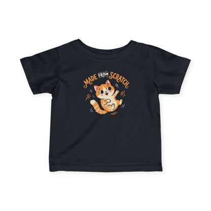 "Made From Scratch" Infant Tee — Cute Ginger Kitten Baby Shirt