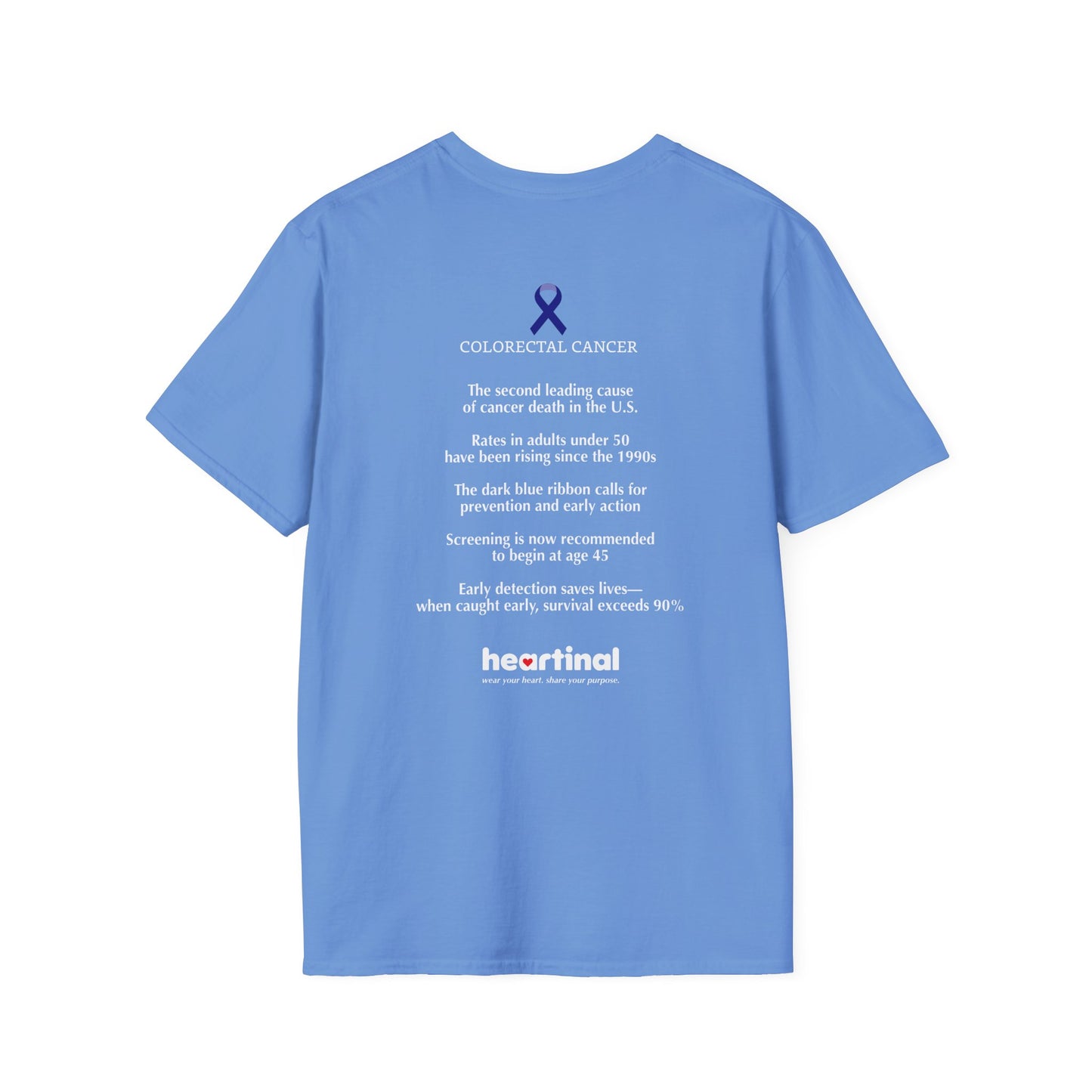 Dark Blue Strong T-Shirt — Colorectal Cancer Awareness Support Tee