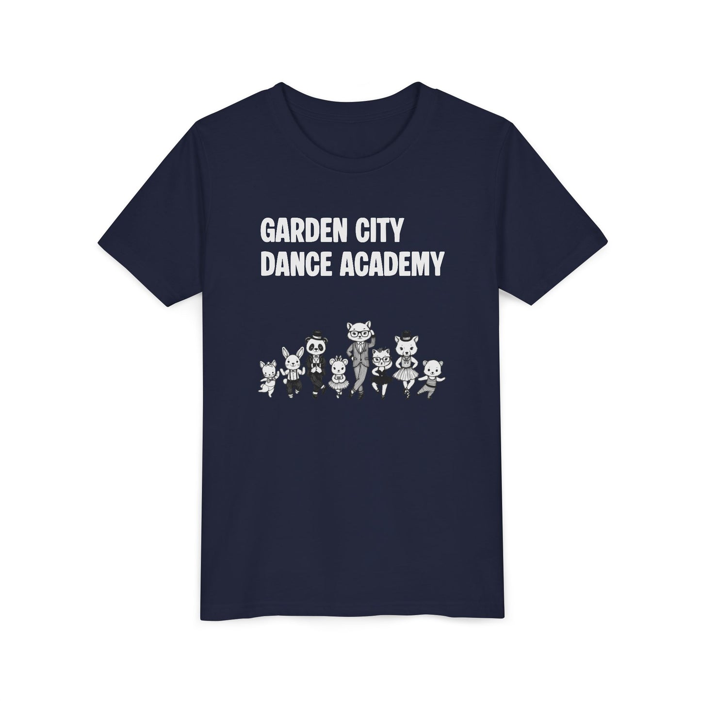 "Garden City Dance Academy" Youth Tee — Kids Dance Club Cartoon Dancers T-Shirt