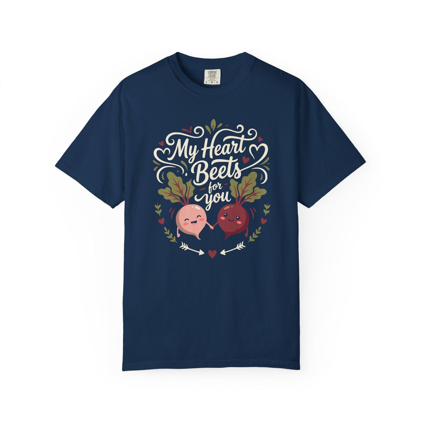 “My Heart Beets for You” T-Shirt — Cute Veggie Valentine Beet Couple Graphic Tee