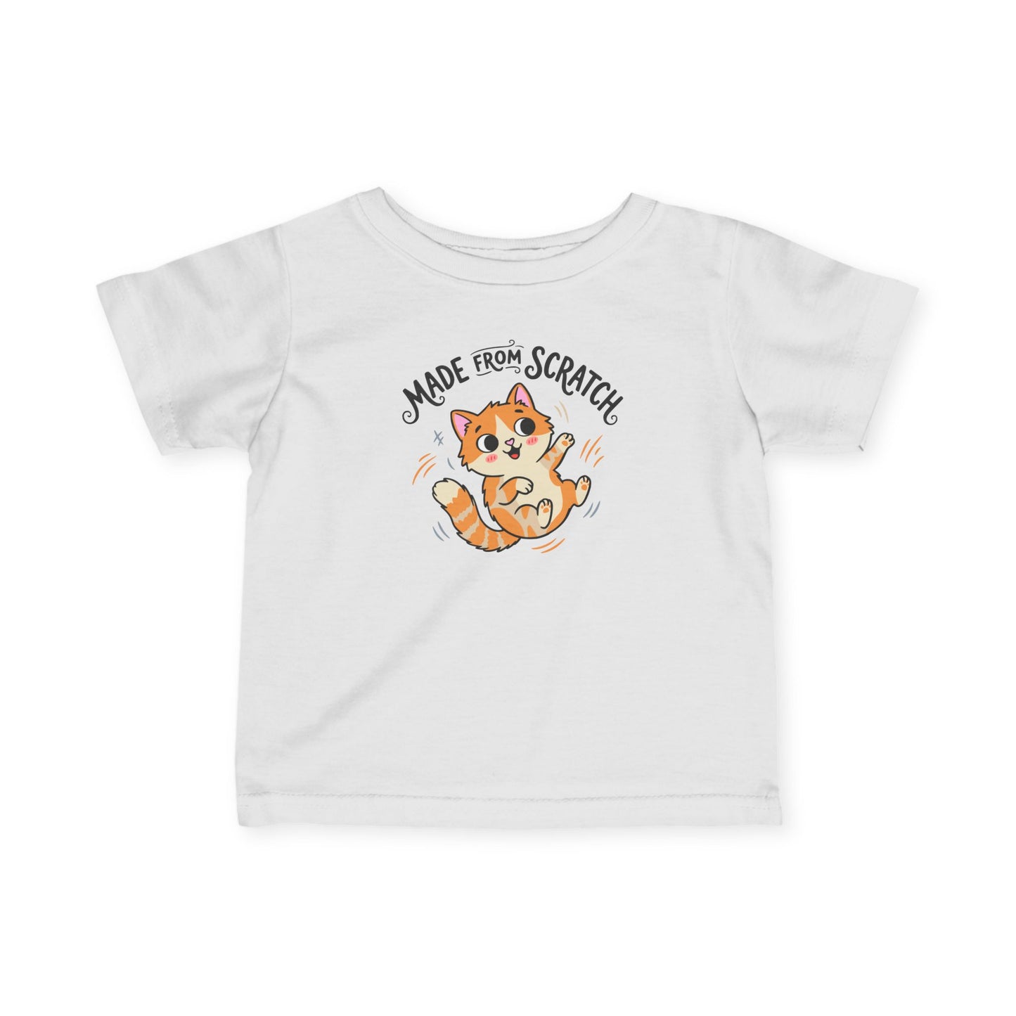 "Made From Scratch" Infant Tee — Cute Ginger Kitten Baby Shirt
