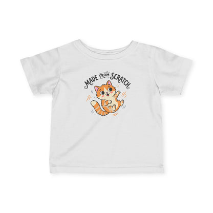 "Made From Scratch" Infant Tee — Cute Ginger Kitten Baby Shirt