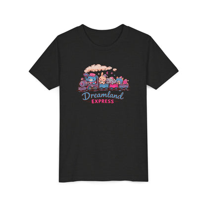 "Dreamland Express" Youth Tee — Cute Train & Animal Crew Kids Shirt