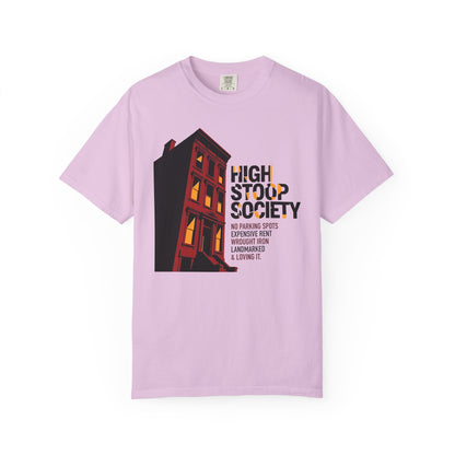 "High Stoop Society" T-Shirt — Vintage Brooklyn New York Brownstone Graphic Tee