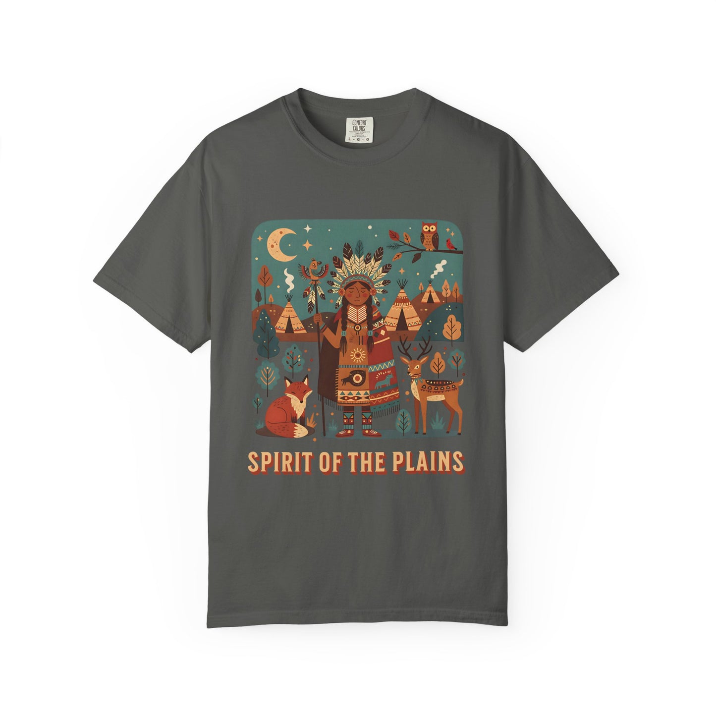 'Spirit of the Plains' T-Shirt — Native-Inspired Spiritual Graphic Tee
