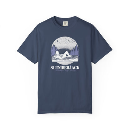 Slumberjack Campfire Graphic T-Shirt — Relaxing Night Sky Outdoor Tee