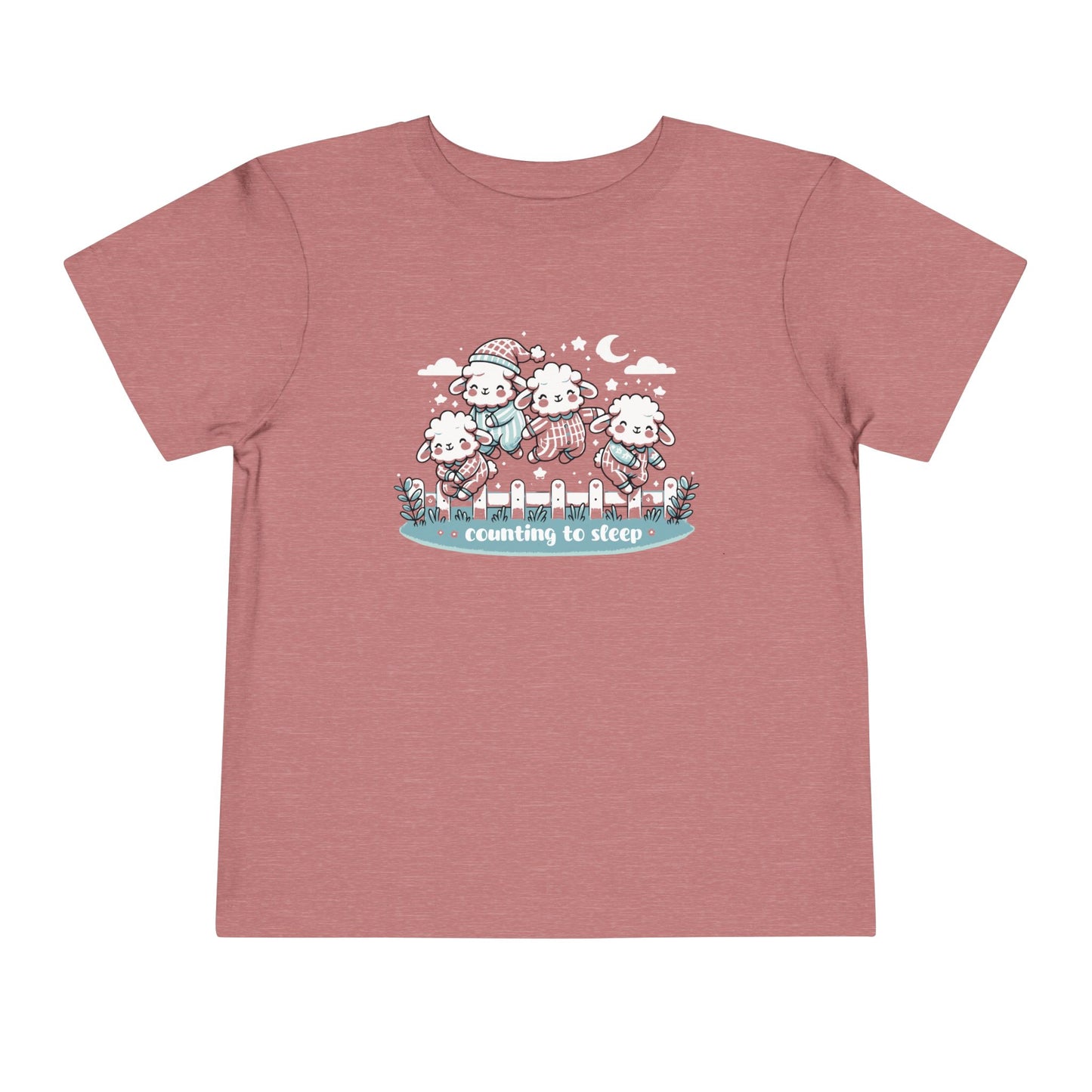 "Counting to Sleep" Toddler Tee — Cute Sleepy Sheep Bedtime Shirt