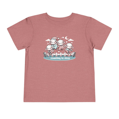 "Counting to Sleep" Toddler Tee — Cute Sleepy Sheep Bedtime Shirt