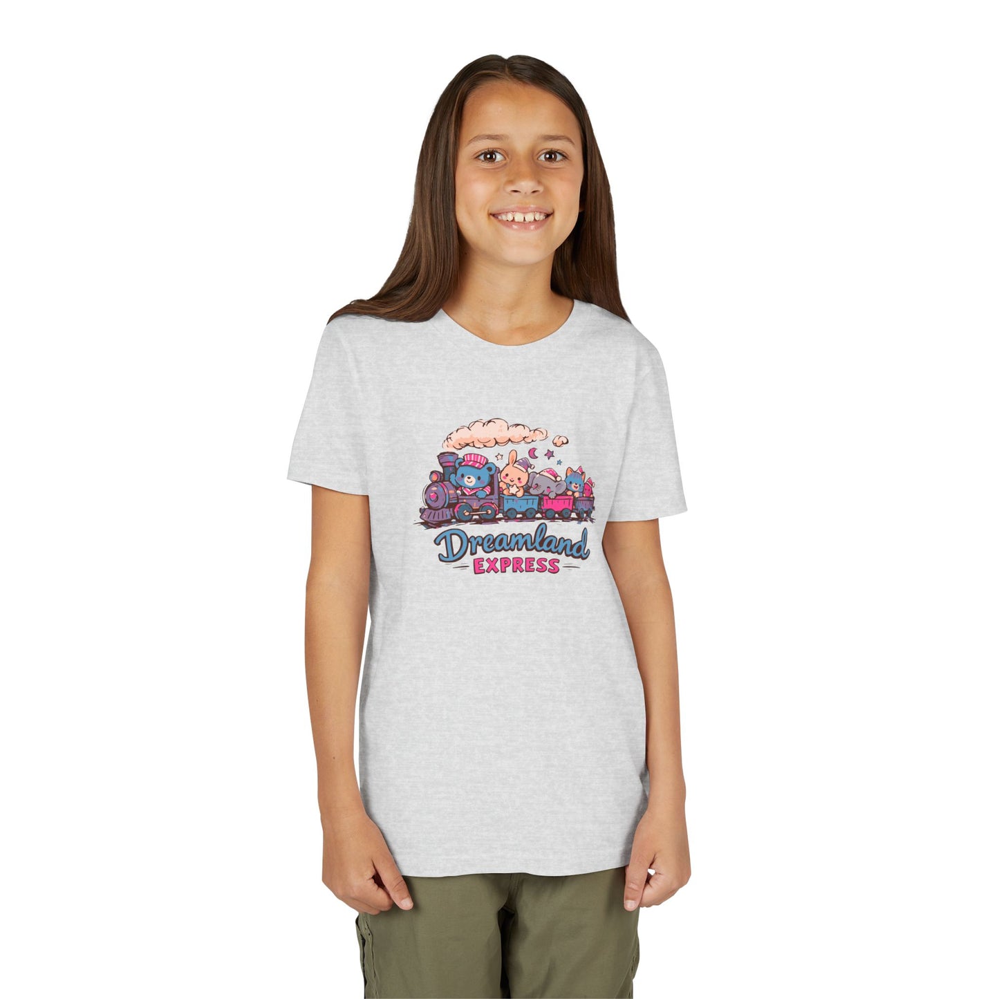 "Dreamland Express" Youth Tee — Cute Train & Animal Crew Kids Shirt