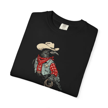 "Cawboy" Couples Tee — Western Crow Cowboy Graphic T-Shirt