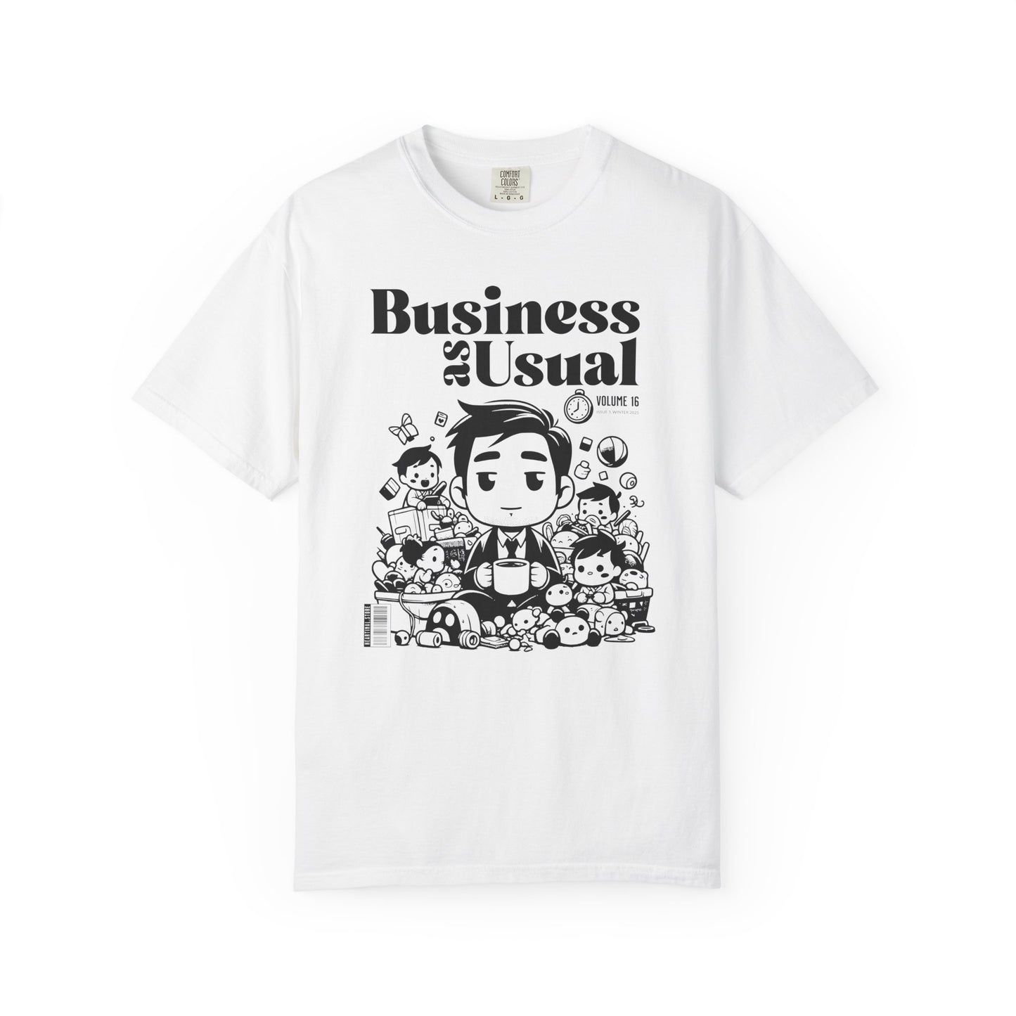 "Business as Usual" T-Shirt — Cute Chibi Office Worker Graphic Tee