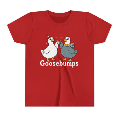 "Goosebumps" Youth Tee - Cute Winter Geese Kids Shirt