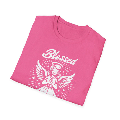 Blessed & Highly Stressed T-Shirt — Retro Angelic Graphic Tee