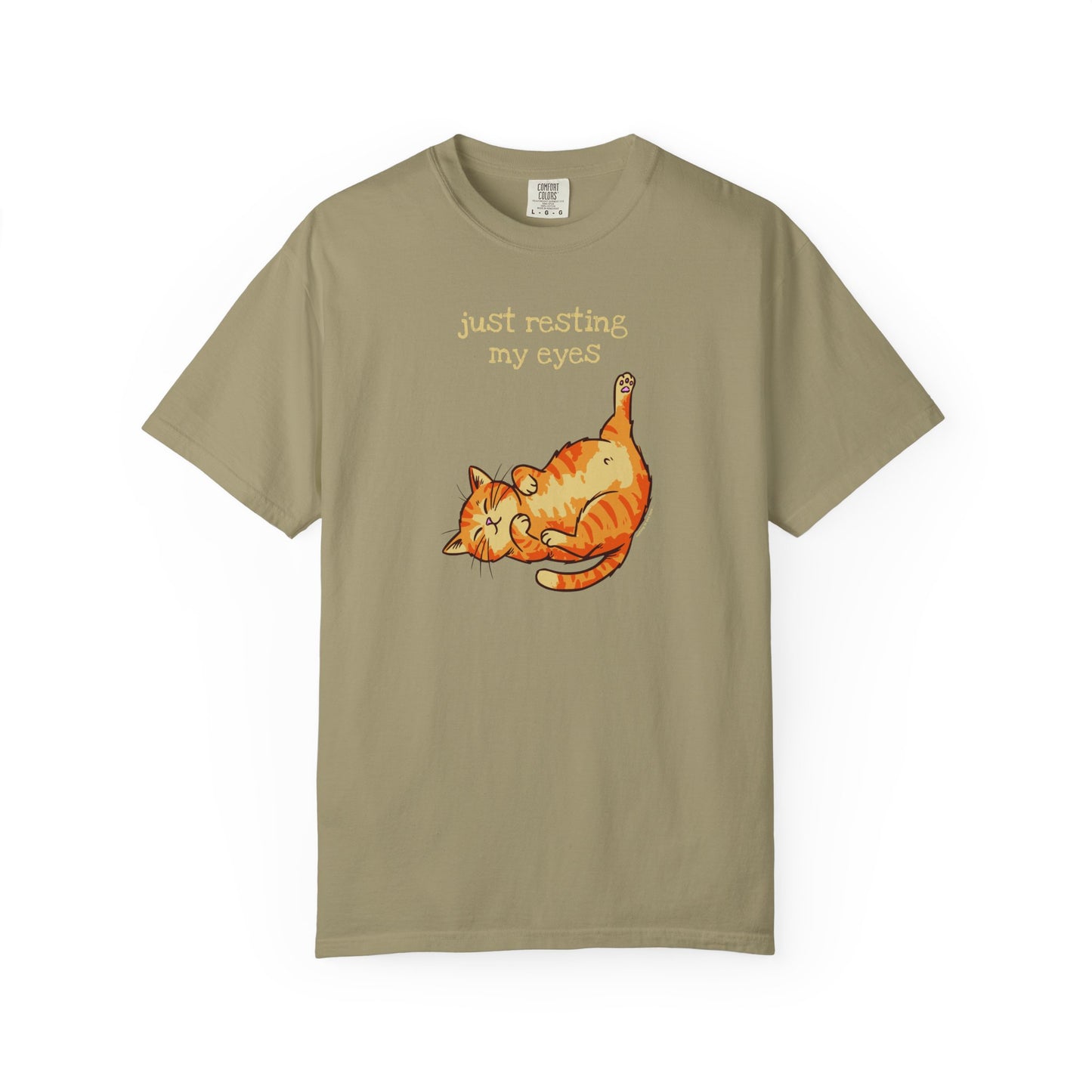 "Just Resting My Eyes" T-Shirt — Awkward Cat Nap Graphic Tee