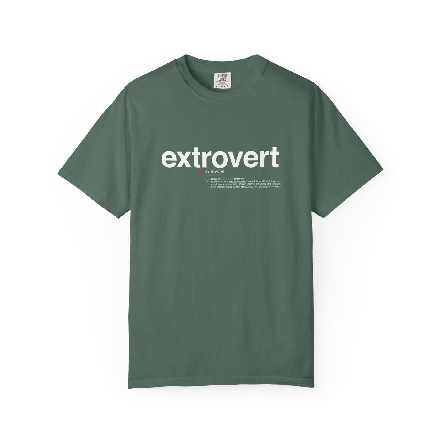 Extrovert T-Shirt — "Extrovert" Front + Nutrition Facts Back Graphic Tee