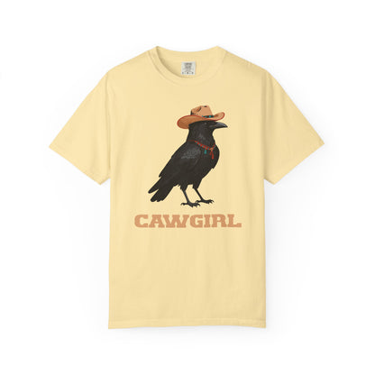 "Cawgirl" Couples Tee  — Western Raven Cowgirl Graphic T‑Shirt