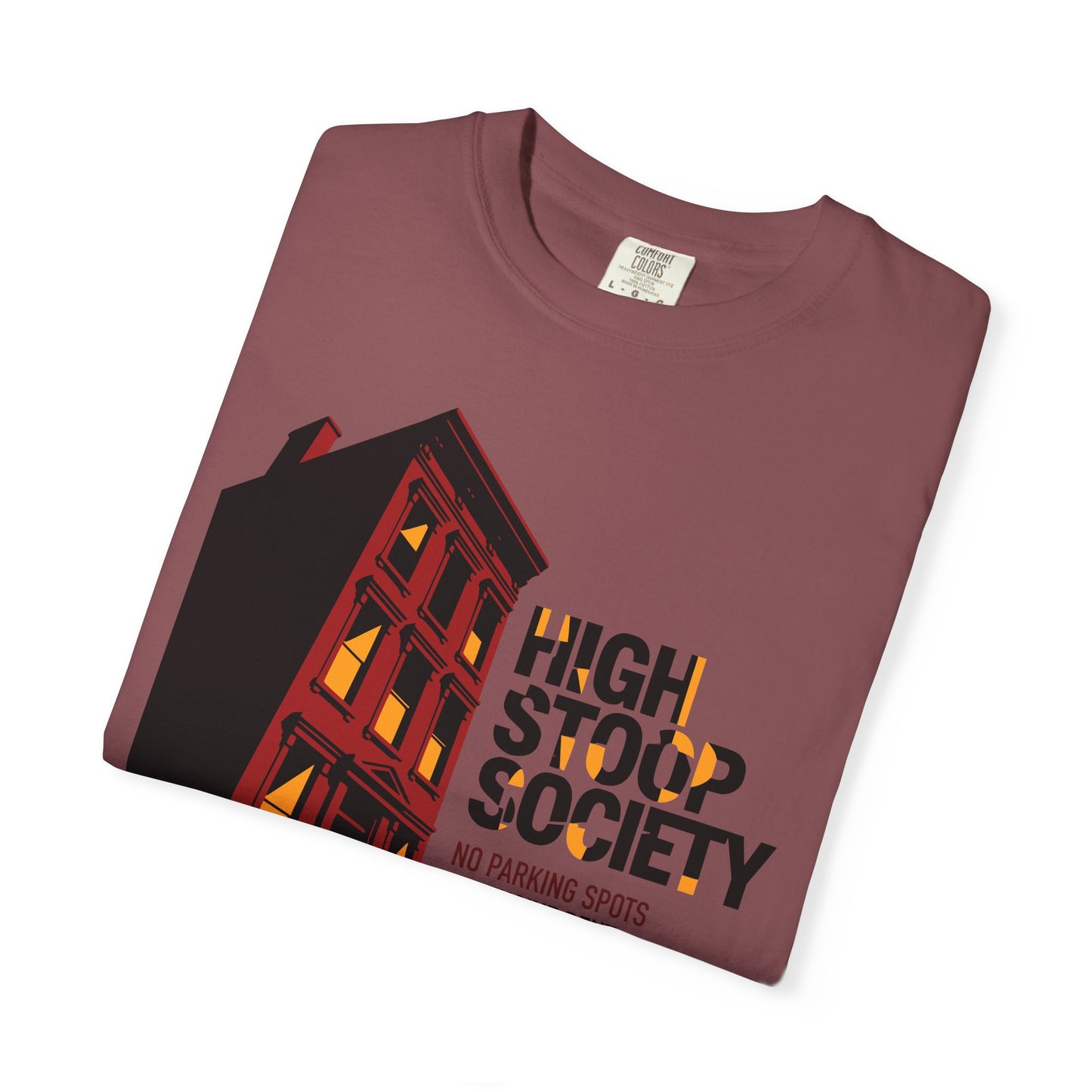 "High Stoop Society" T-Shirt — Vintage Brooklyn New York Brownstone Graphic Tee