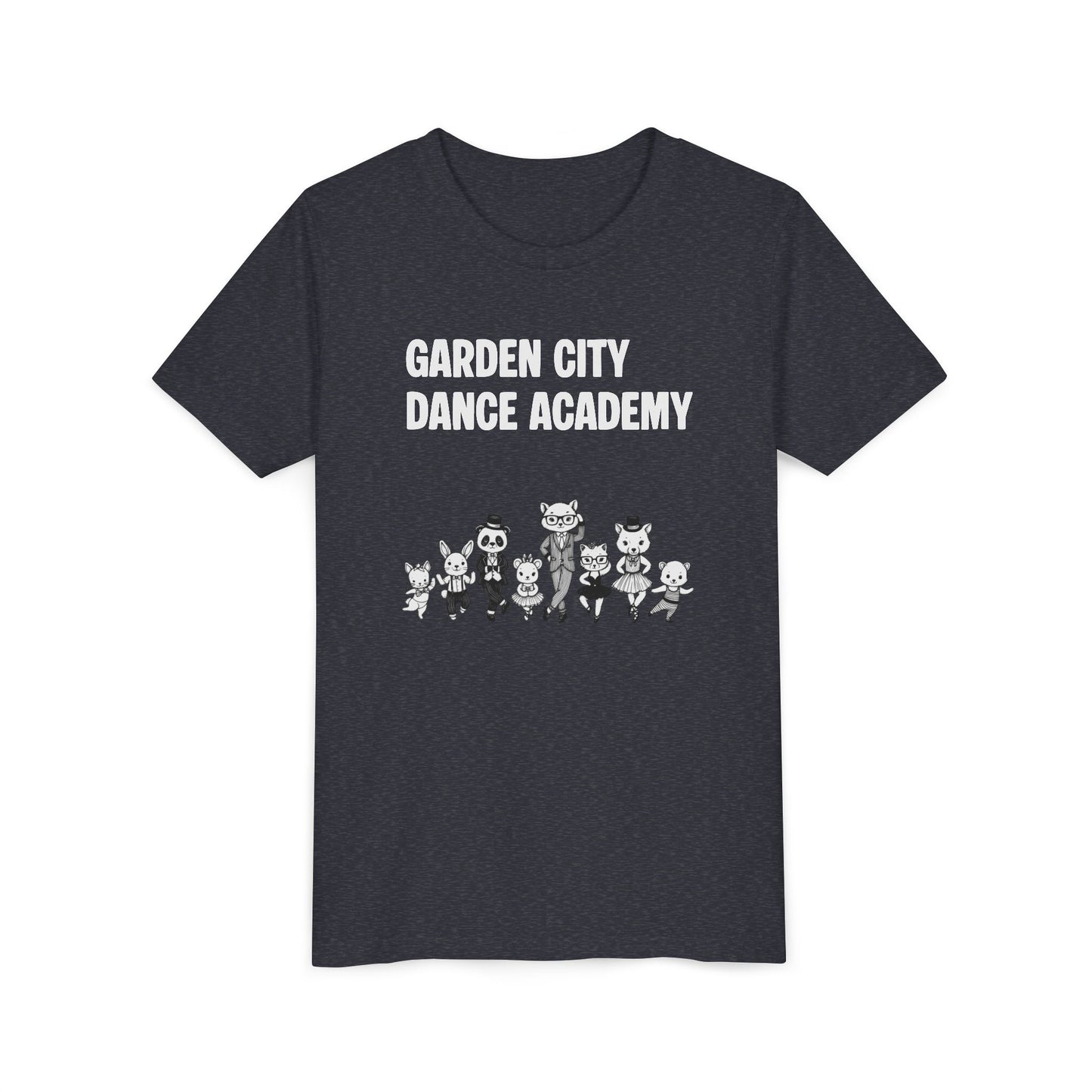"Garden City Dance Academy" Youth Tee — Kids Dance Club Cartoon Dancers T-Shirt