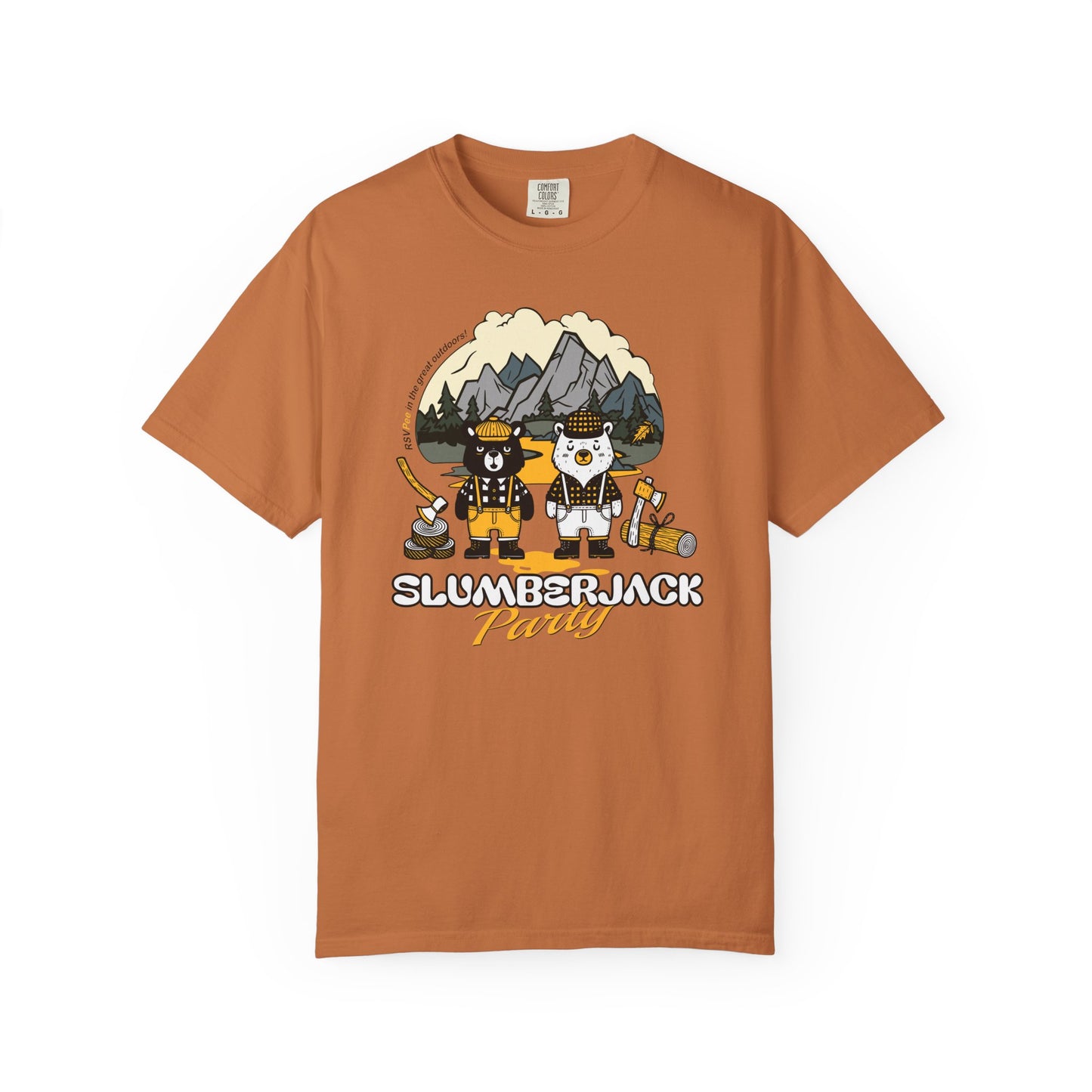 Slumberjack Party T-Shirt — Outdoor Pee Lumberjack Mountain Bears Graphic Tee