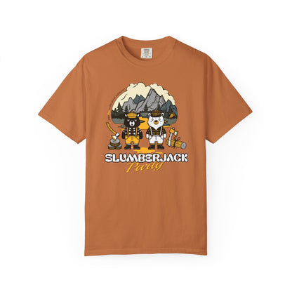 Slumberjack Party T-Shirt — Outdoor Pee Lumberjack Mountain Bears Graphic Tee
