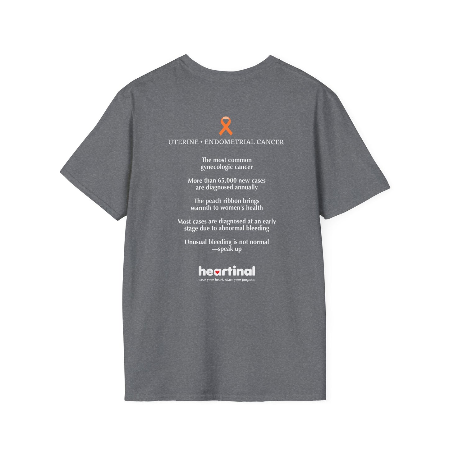 Peach Strong T-Shirt — Uterine Endometrial Cancer Fight Club Awareness Tee
