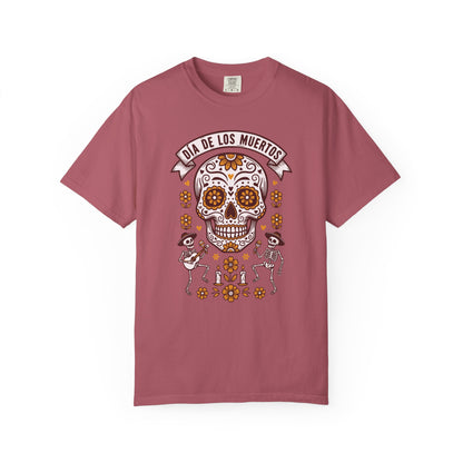 Día de los Muertos Sugar Skull T-Shirt — Floral Calavera Day of the Dead Tee
