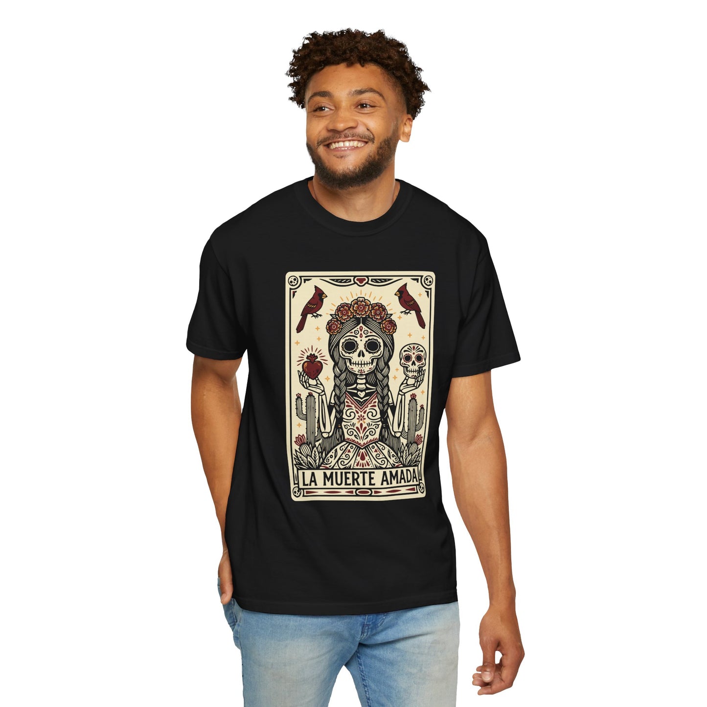 "La Muerte Amada" T-Shirt — Day of the Dead Skull Art Tee