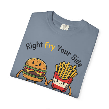 Right Fry Your Side Burger & Fries T-Shirt - Cheeseburger French Fries Retro Tee