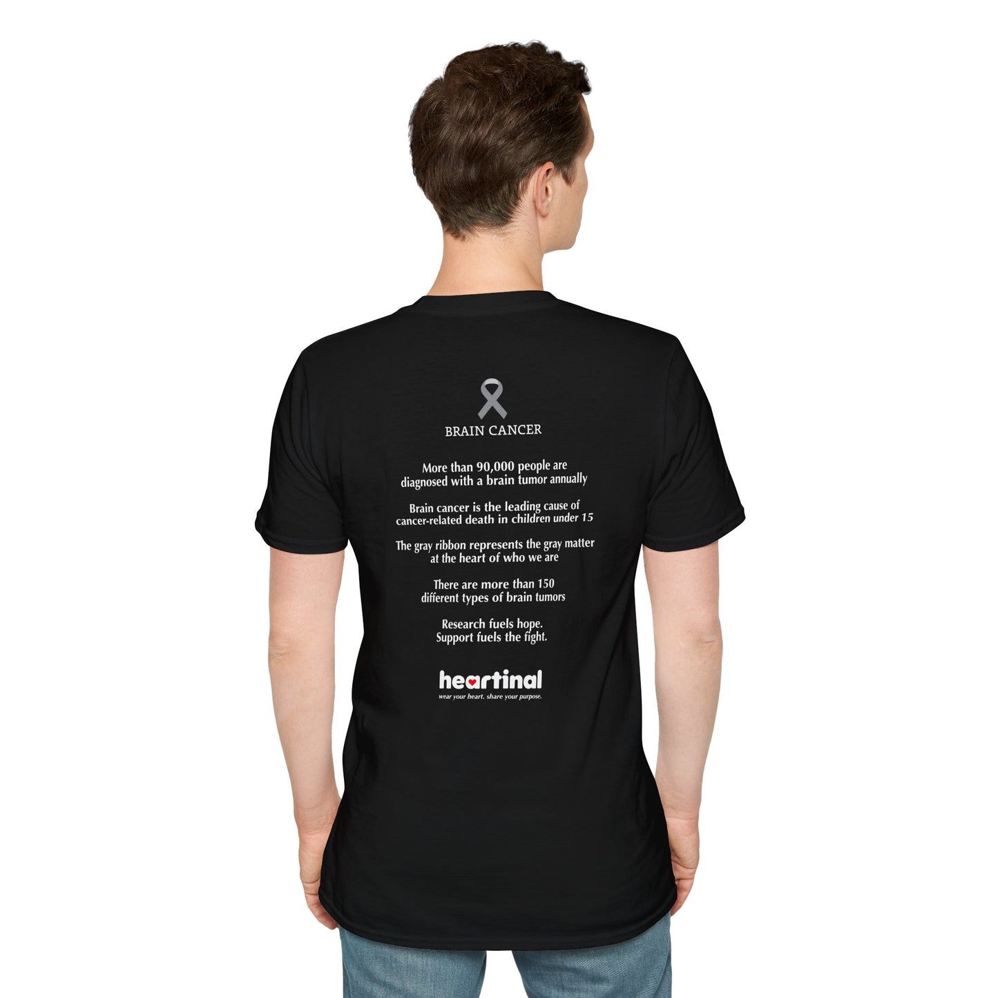Grey Strong T-Shirt – Brain Cancer Fight Club Support Tee