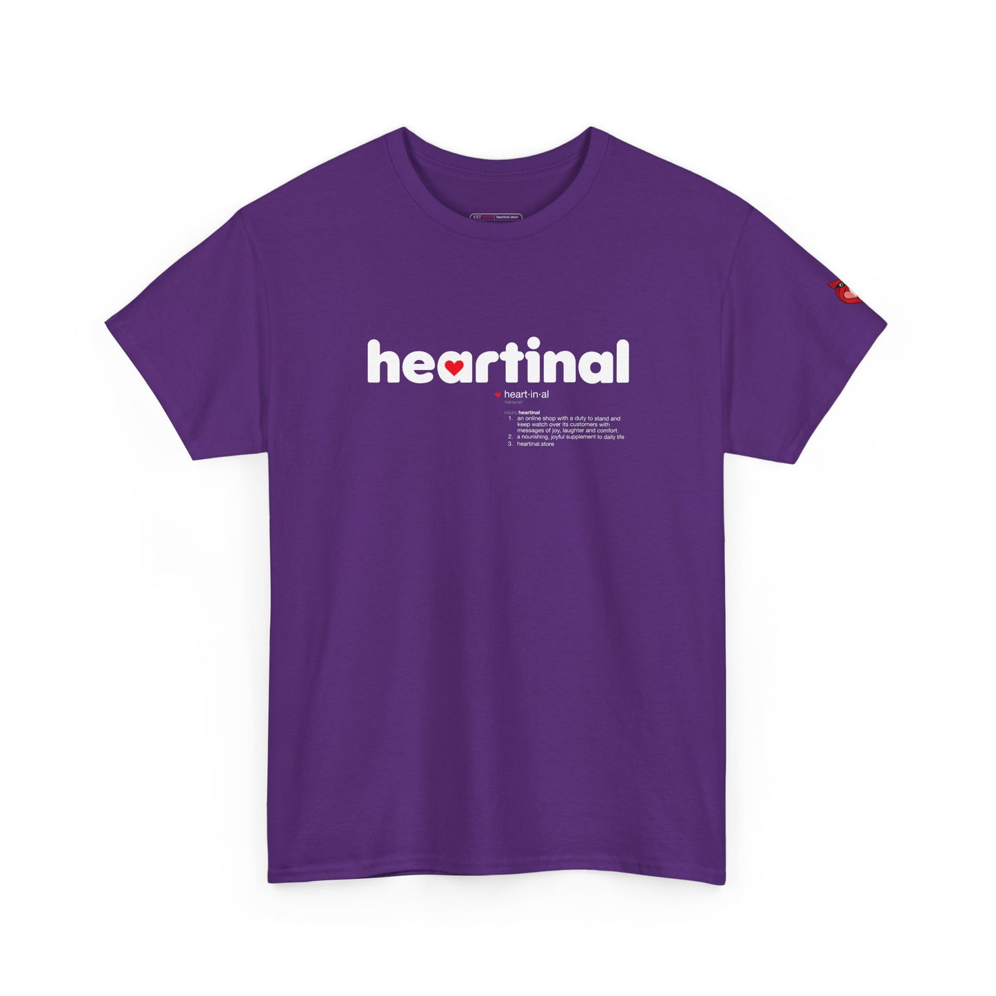 heartinal® "Heart on Your Sleeve" T-Shirt — Wordmark Logo Front with "Nutrition Facts" Back Tee