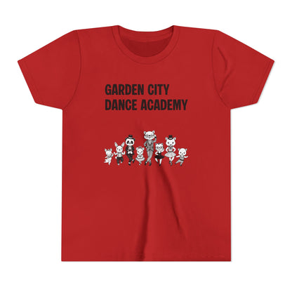 "Garden City Dance Academy" Youth Tee — Kids Dance Club Cartoon Dancers T-Shirt
