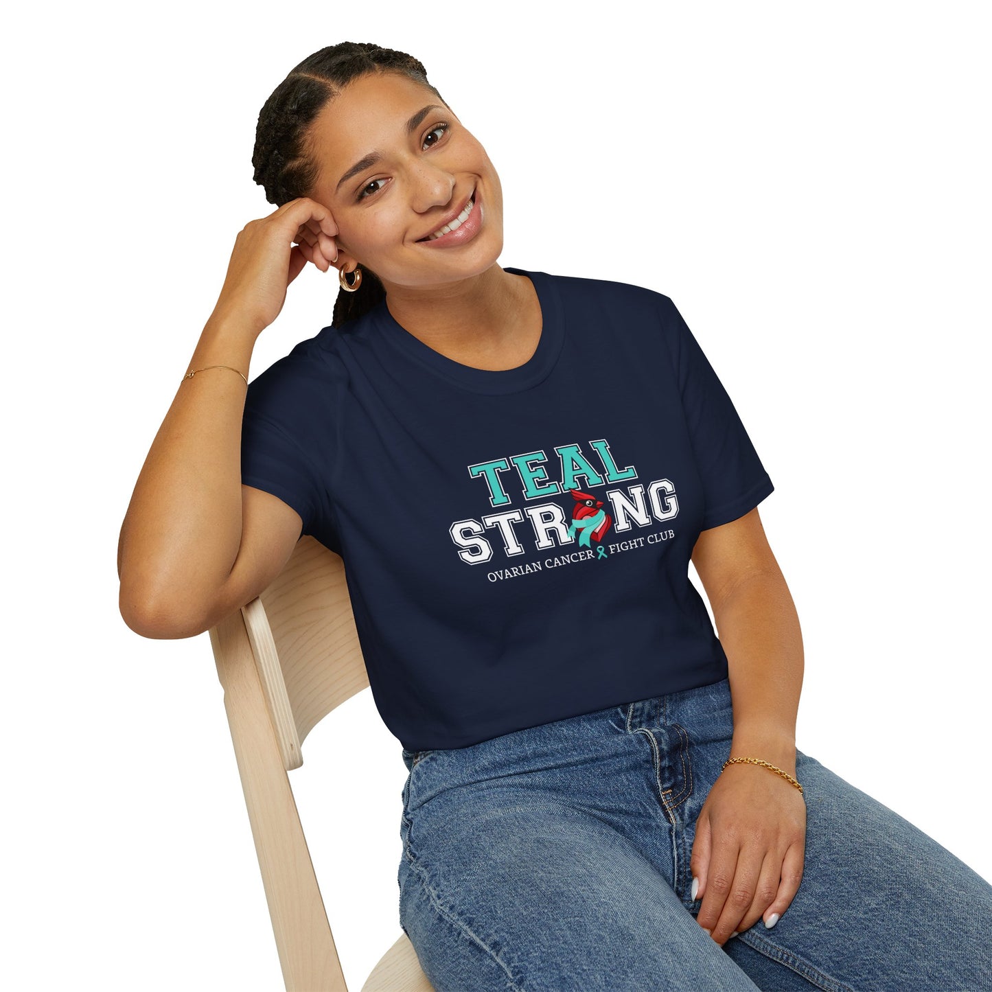 Teal Strong T-Shirt — Ovarian Cancer Awareness Support Tee