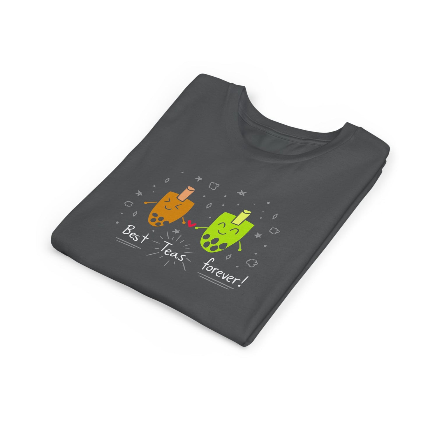 "Best Teas Forever" Youth Tee – Cute Bubble Tea Friends BFF Graphic T-Shirt