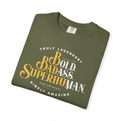 Old Ass Man. Bold Badass Superhuman Graphic Tee — Motivational Vintage Style T-Shirt