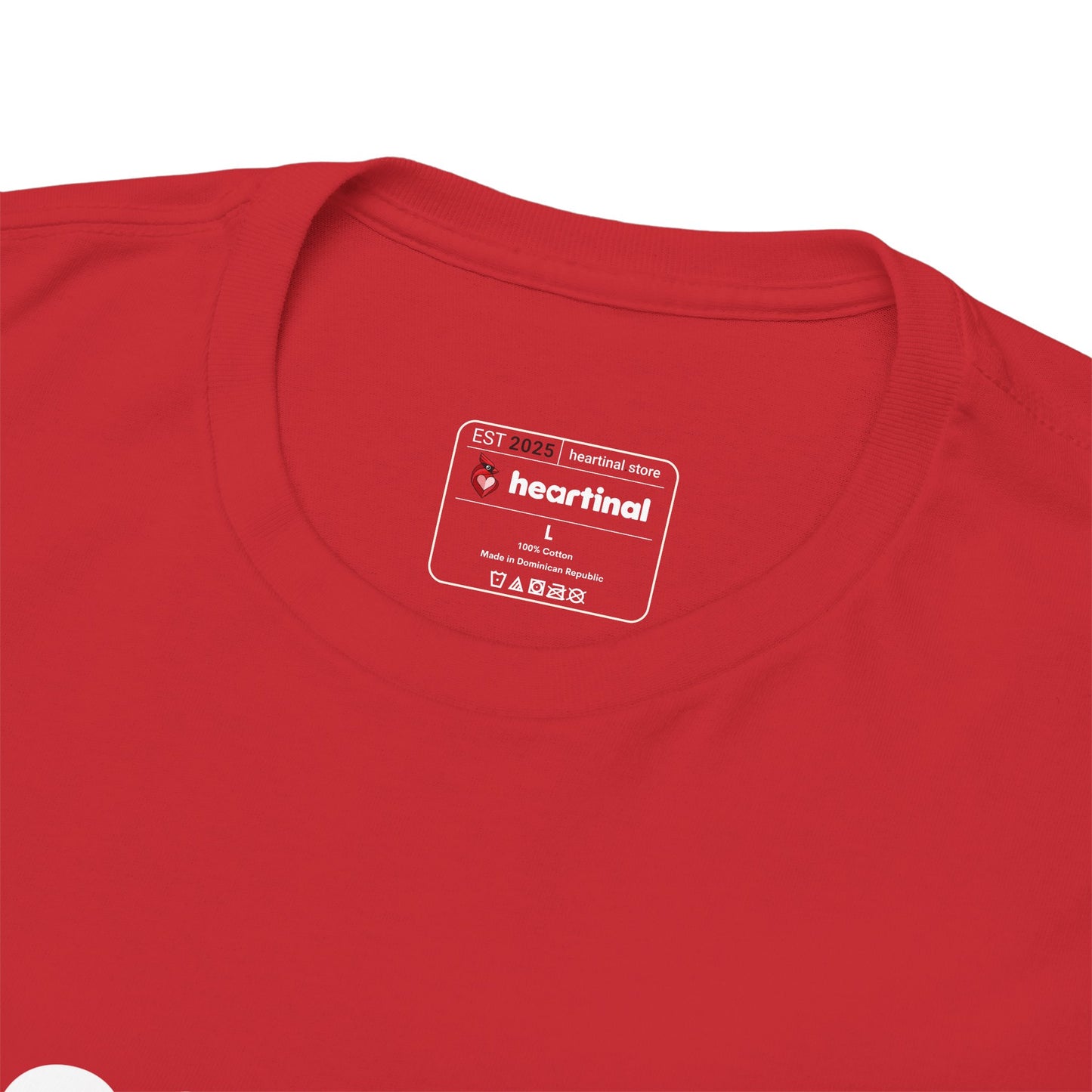 heartinal® "Heart on Your Sleeve" T-Shirt — Wordmark Logo Front with "Nutrition Facts" Back Tee