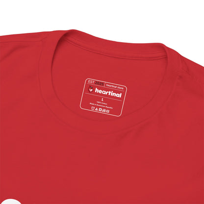 heartinal® "Heart on Your Sleeve" T-Shirt — Wordmark Logo Front with "Nutrition Facts" Back Tee
