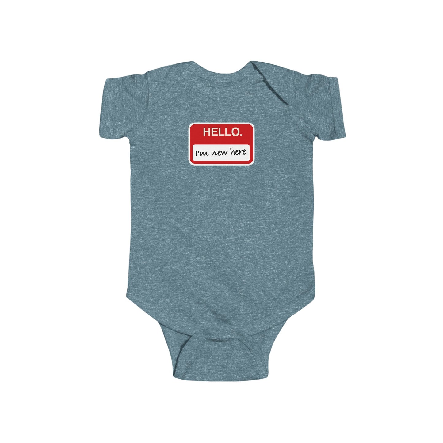 "Hello ❤︎ I'm New Here" Baby Bodysuit - Newborn Welcome Onesie