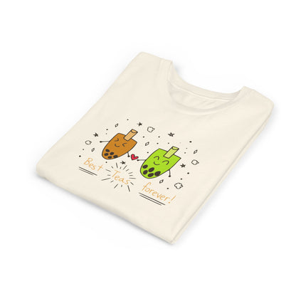 "Best Teas Forever" Youth Tee – Cute Bubble Tea Friends BFF Graphic T-Shirt