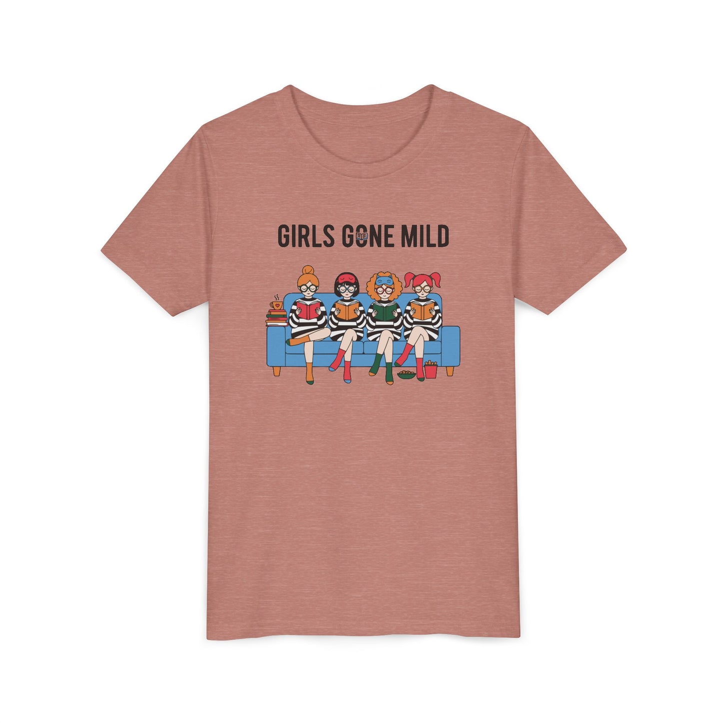 "Girls Gone Mild" Youth Tee – Cute Reading Club Graphic T-Shirt