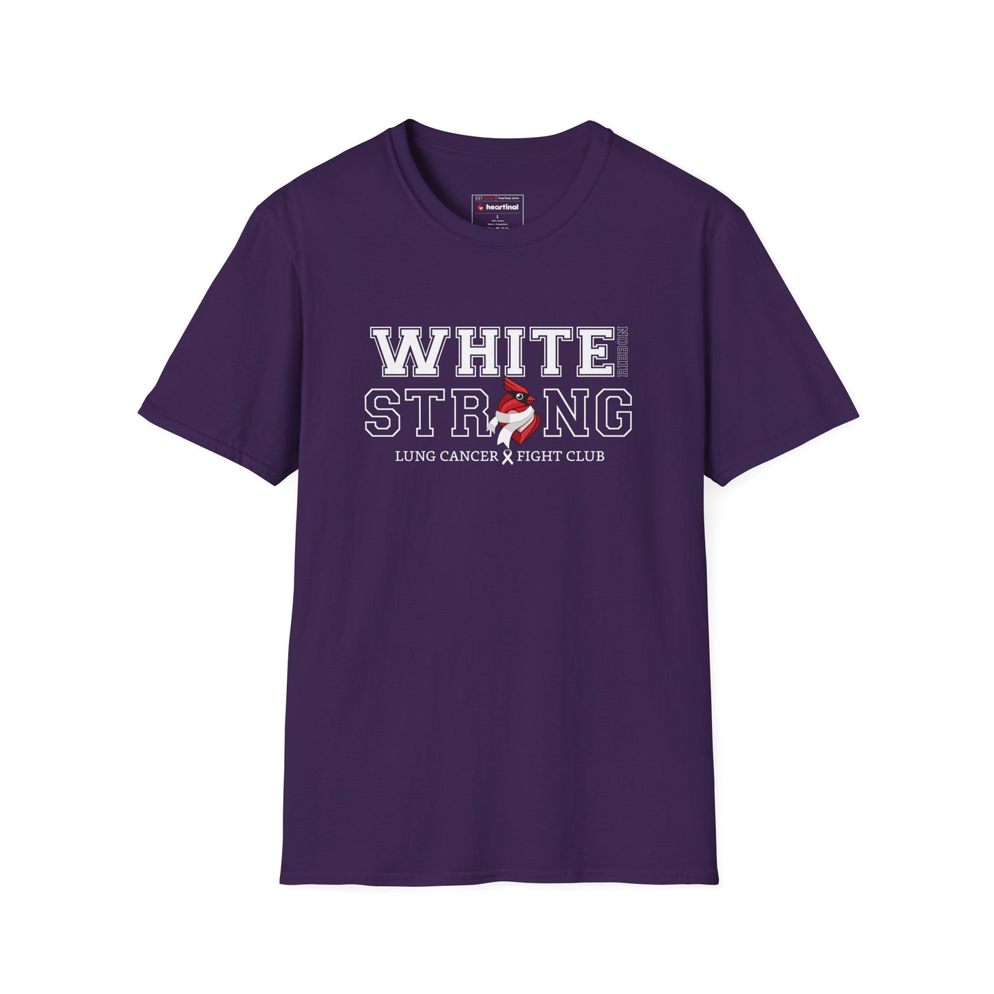 White Ribbon Strong T-Shirt — Lung Cancer Fight Club Awareness Tee