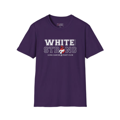 White Ribbon Strong T-Shirt — Lung Cancer Fight Club Awareness Tee
