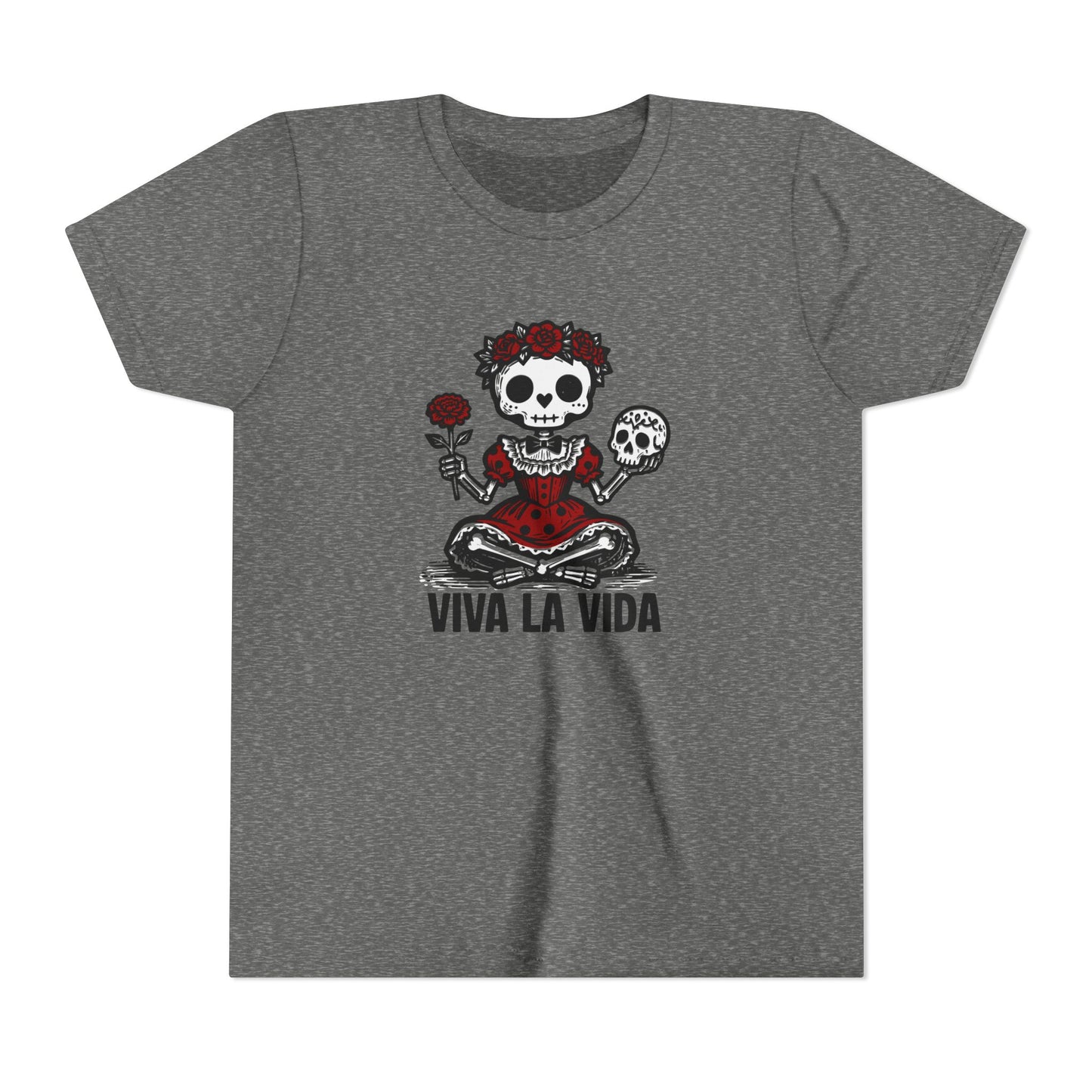 'Viva La Vida' Youth Tee - Day of the Dead Skull Girl Graphic