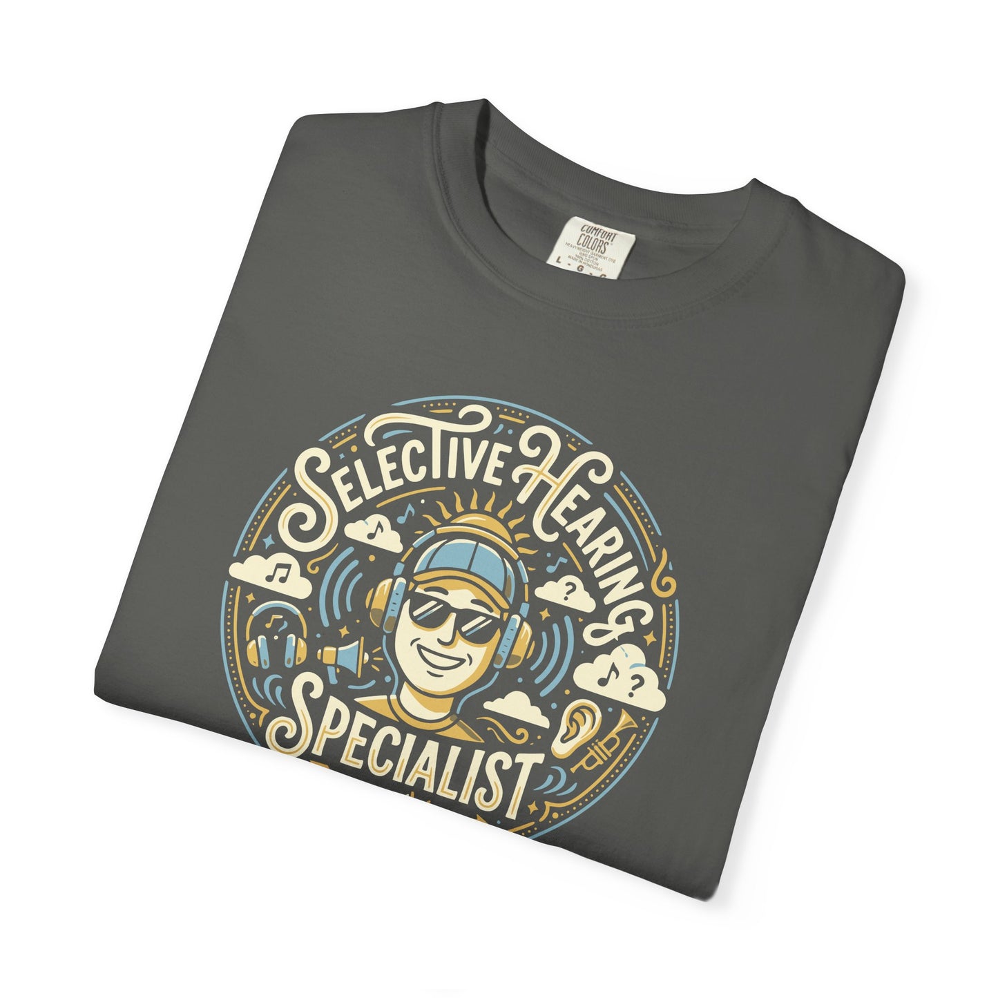 Selective Hearing Specialist T-Shirt — Funny Earbuds Graphic Tee