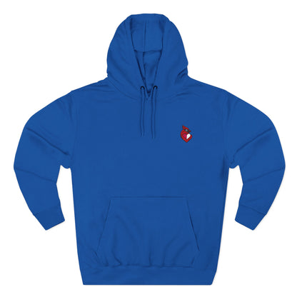 heartinal® "Snug as a Cardinal" Heart Chest Hoodie — Small Embroidered Bird Pullover