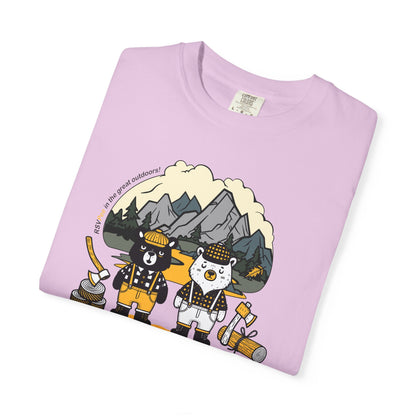 Slumberjack Party T-Shirt — Outdoor Pee Lumberjack Mountain Bears Graphic Tee