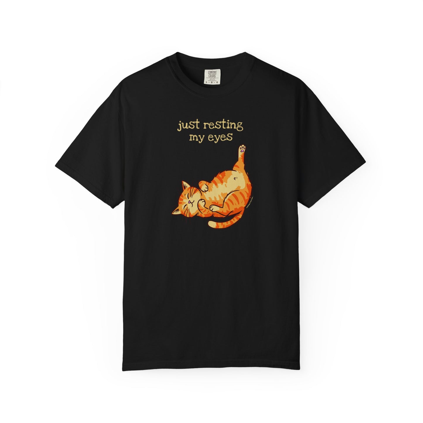 "Just Resting My Eyes" T-Shirt — Awkward Cat Nap Graphic Tee